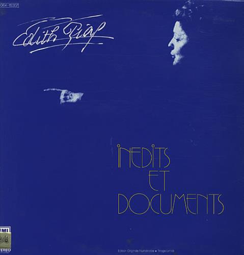 Edith Piaf Inedits Et Documents vinyl LP album (LP record) French EPFLPIN328710