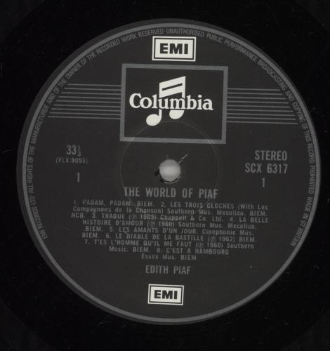 Edith Piaf The World Of Piaf vinyl LP album (LP record) UK EPFLPTH458588