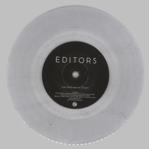 Editors An End Has A Start - Clear Vinyl 7" vinyl single (7 inch record / 45) UK EB707AN411951