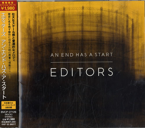 Editors An End Has A Start CD album (CDLP) Japanese EB7CDAN416592