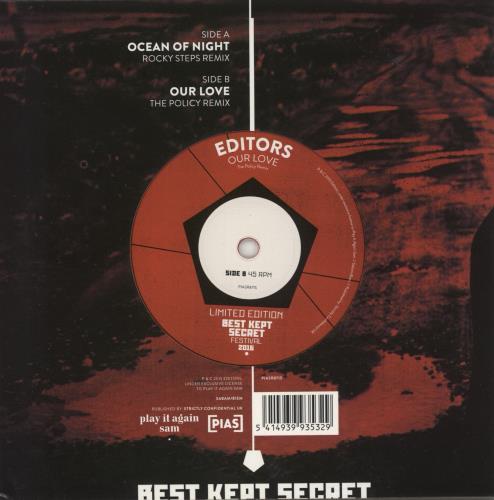 Editors Best Kept Secret - Red Vinyl 7" vinyl single (7 inch record / 45) Dutch EB707BE866222