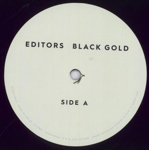 Editors Black Gold 2-LP vinyl record set (Double LP Album) UK EB72LBL838661