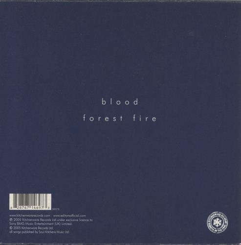 Editors Blood - 1st 7" vinyl single (7 inch record / 45) UK EB707BL328123