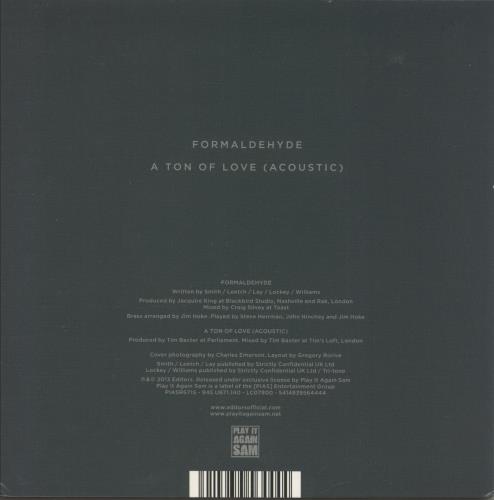 Editors Formaldehyde 7" vinyl single (7 inch record / 45) UK EB707FO680355