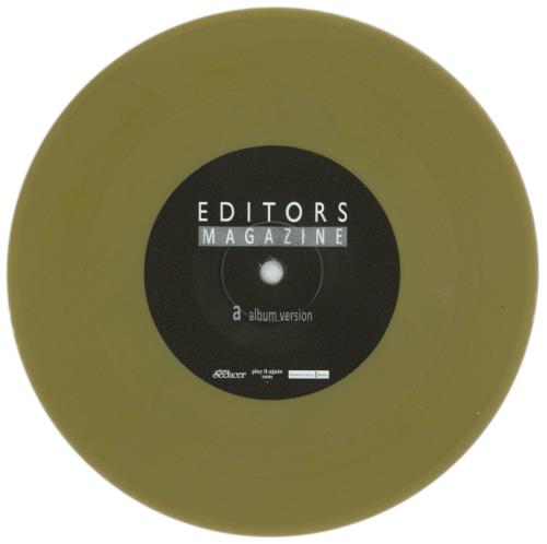 Editors Magazine - Gold Vinyl 7" vinyl single (7 inch record / 45) UK EB707MA866206
