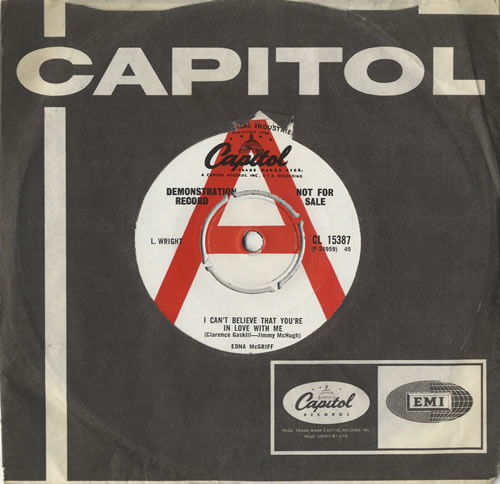 Edna McGriff I Can't Believe That You're In Love With Me 7" vinyl single (7 inch record / 45) UK 6EM07IC474216