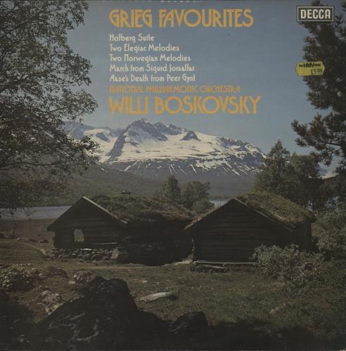 Edvard Grieg Grieg Favourites vinyl LP album (LP record) UK 1GRLPGR763529