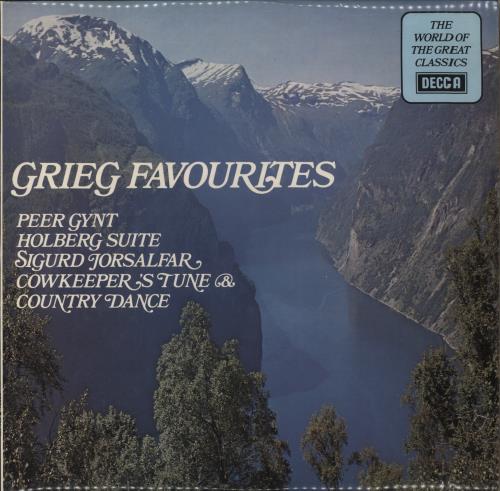 Edvard Grieg Grieg Favourites vinyl LP album (LP record) UK 1GRLPGR858897