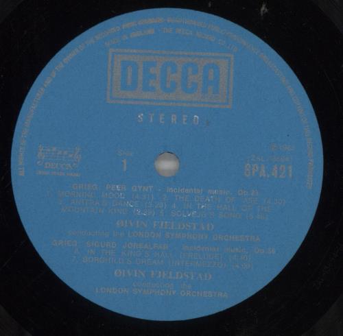 Edvard Grieg Grieg Favourites vinyl LP album (LP record) UK 1GRLPGR858897