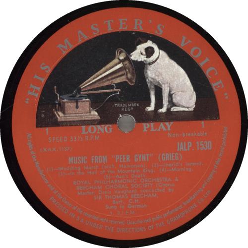 Edvard Grieg Music For Peer Gynt vinyl LP album (LP record) South African 1GRLPMU702083