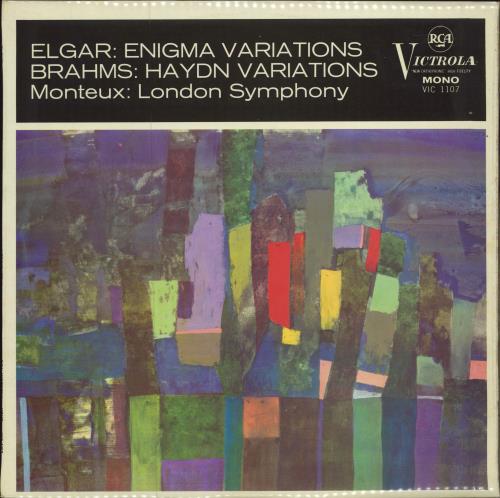 Edward Elgar Enigma Variations / Brahms: Haydn Variations vinyl LP album (LP record) UK EFDLPEN782638