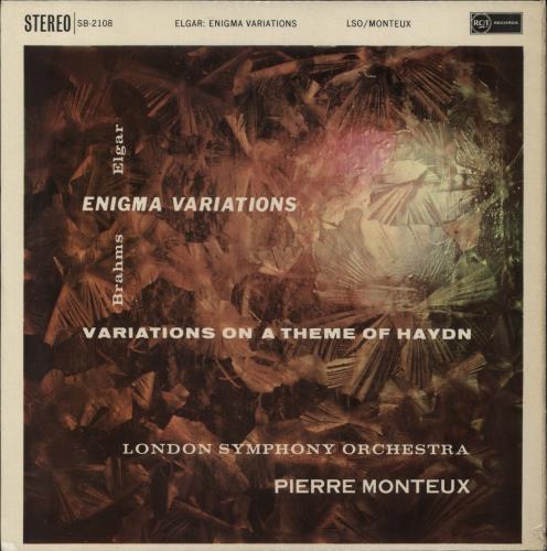 Edward Elgar Enigma Variations / Variations On A Theme Of Haydn vinyl LP album (LP record) UK EFDLPEN836742
