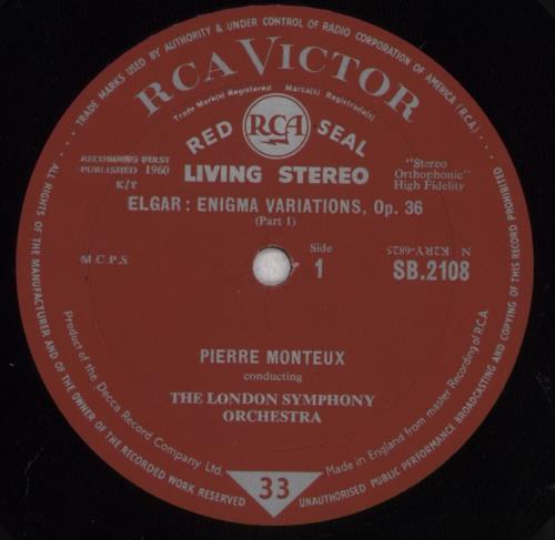 Edward Elgar Enigma Variations / Variations On A Theme Of Haydn vinyl LP album (LP record) UK EFDLPEN836742