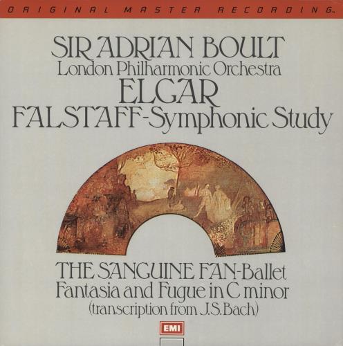 Edward Elgar Falstaff - Symphonic Study / The Sanguine Fan - Ballet / Fantasia And Fugue In C Minor 2-LP vinyl record set (Double LP Album) US EFD2LFA714922