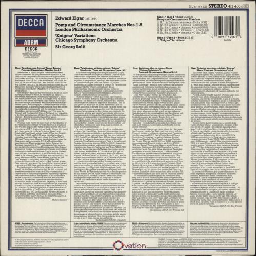 Edward Elgar Pomp And Circumstance Marches 1-5 / Enigma Variations vinyl LP album (LP record) Dutch EFDLPPO630161