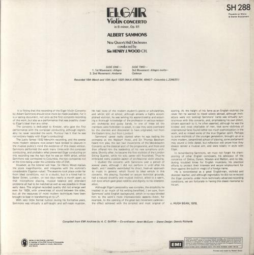 Edward Elgar Violin Concerto in B minor Op.61 vinyl LP album (LP record) UK EFDLPVI851164