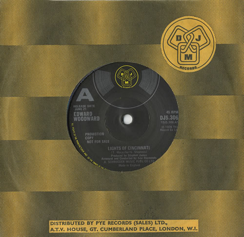 Edward Woodward Lights Of Cincinnati 7" vinyl single (7 inch record / 45) UK EWW07LI449310
