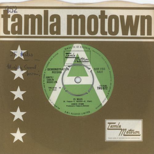 Edwin Starr 25 Miles 7" vinyl single (7 inch record / 45) UK EDS07MI348816