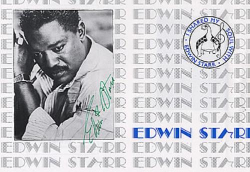 Edwin Starr Autographed  Promo Flyer handbill UK EDSHBAU260072