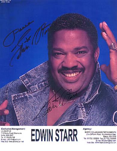 Edwin Starr Autographed Publicity Photograph photograph UK EDSPHAU264369