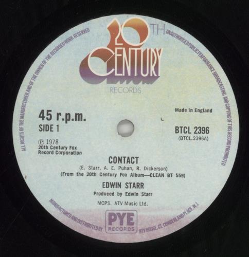 Edwin Starr Contact - Black Vinyl 12" vinyl single (12 inch record / Maxi-single) UK EDS12CO520735