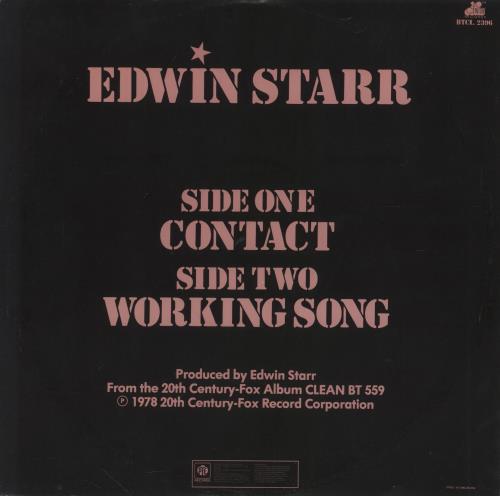 Edwin Starr Contact - Black Vinyl 12" vinyl single (12 inch record / Maxi-single) UK EDS12CO520735