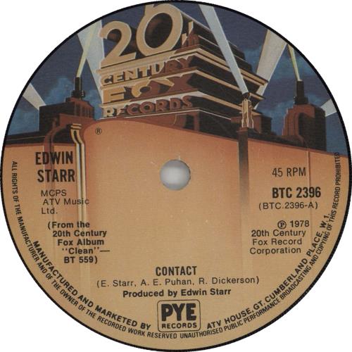 Edwin Starr Contact 7" vinyl single (7 inch record / 45) UK EDS07CO668832