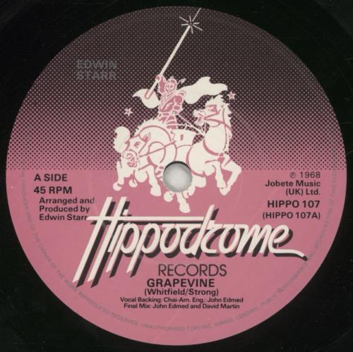 Edwin Starr Grapevine 7" vinyl single (7 inch record / 45) UK EDS07GR863069