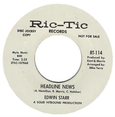 Edwin Starr Headline News 7" vinyl single (7 inch record / 45) US EDS07HE405962