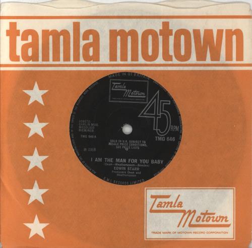 Edwin Starr I Am The Man For You Baby 7" vinyl single (7 inch record / 45) UK EDS07IA859387