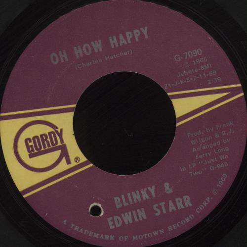 Edwin Starr Oh How Happy 7" vinyl single (7 inch record / 45) US EDS07OH681486