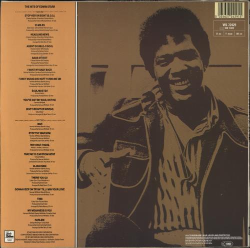 Edwin Starr The Hits Of Edwin Starr vinyl LP album (LP record) German EDSLPTH807199