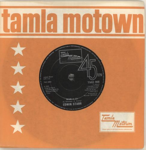 Edwin Starr War - Solid 7" vinyl single (7 inch record / 45) UK EDS07WA692200