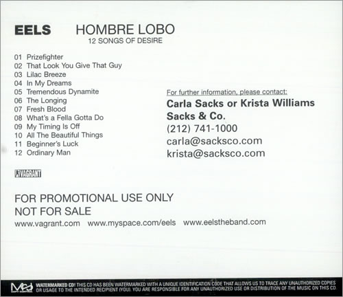 Eels Hombre Lobo CD-R acetate US EELCRHO480356
