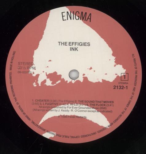 Effigies Ink vinyl LP album (LP record) UK 8JFLPIN863018