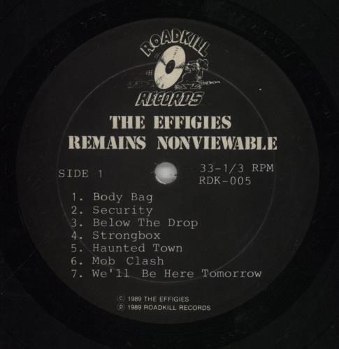 Effigies Remains Nonviewable vinyl LP album (LP record) US 8JFLPRE860105