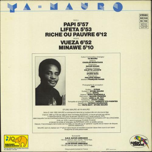 Efumu Mauro Ya-Mauro vinyl LP album (LP record) French 447LPYA794895