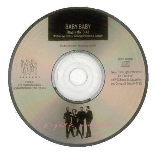 Eighth Wonder Baby Baby CD single (CD5 / 5") US EIGC5BA02150