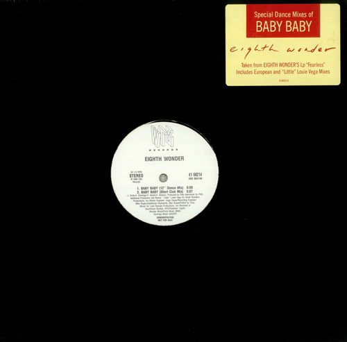 Eighth Wonder Baby Baby 12" vinyl single (12 inch record / Maxi-single) US EIG12BA81636