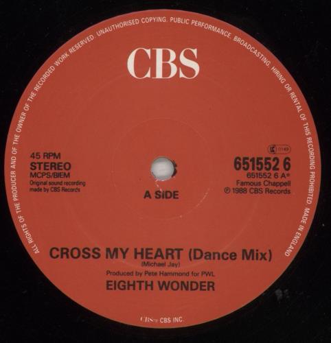 Eighth Wonder Cross My Heart 12" vinyl single (12 inch record / Maxi-single) UK EIG12CR165053