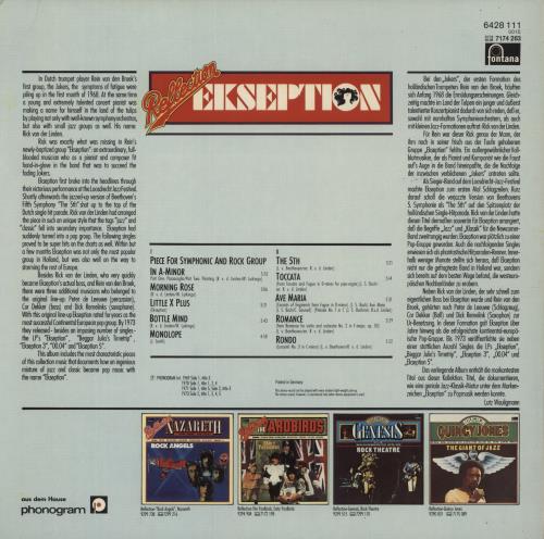Ekseption Reflection vinyl LP album (LP record) German EKPLPRE883143