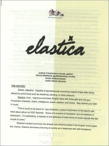 Elastica Elastica media press pack US ELAPPEL47359