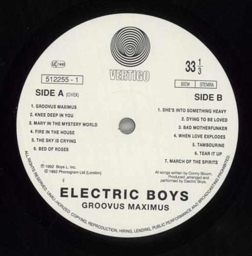 Electric Boys Groovus Maximus - Shrink vinyl LP album (LP record) UK EBYLPGR857787