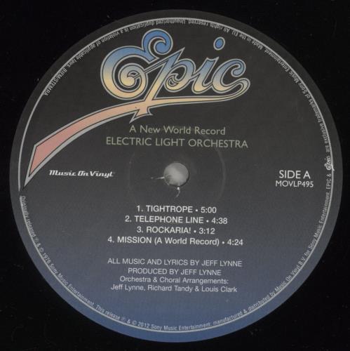 Electric Light Orchestra A New World Record - 180gm vinyl LP album (LP record) UK ELOLPAN875084