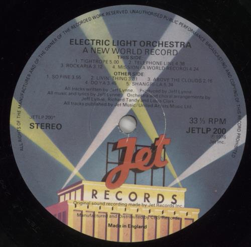 Electric Light Orchestra A New World Record - 1st vinyl LP album (LP record) UK ELOLPAN607669