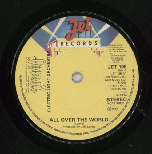 Electric Light Orchestra All Over The World + Picture Sleeve 7" vinyl single (7 inch record / 45) UK ELO07AL591809