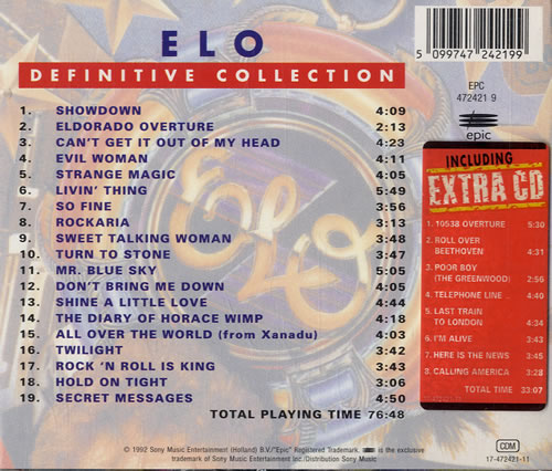 Electric Light Orchestra Definitive Collection 2 CD album set (Double CD) Dutch ELO2CDE51057