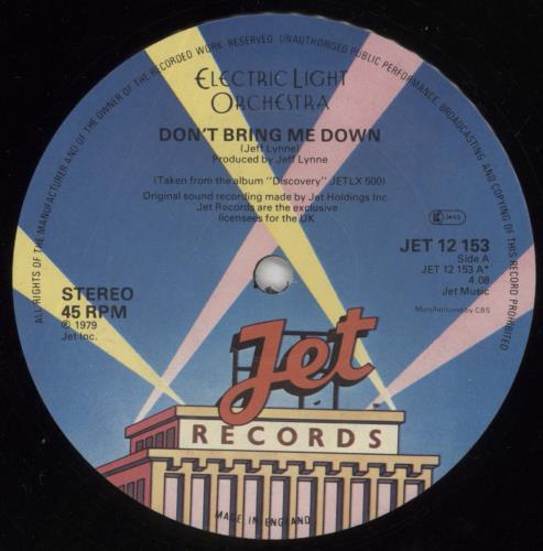 Electric Light Orchestra Don't Bring Me Down 12" vinyl single (12 inch record / Maxi-single) UK ELO12DO69946