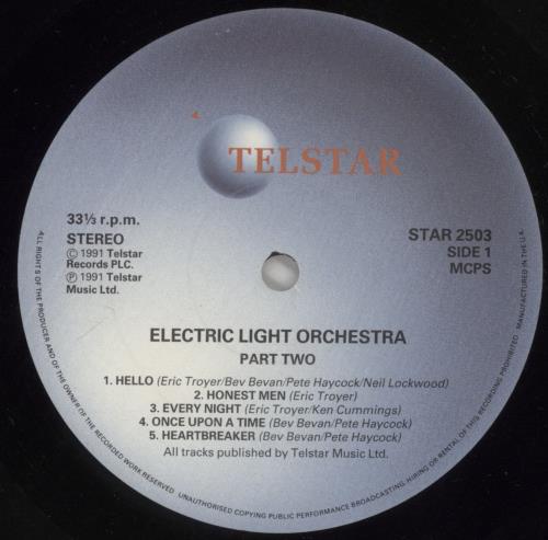 Electric Light Orchestra Electric Light Orchestra Part Two vinyl LP album (LP record) UK ELOLPEL547777