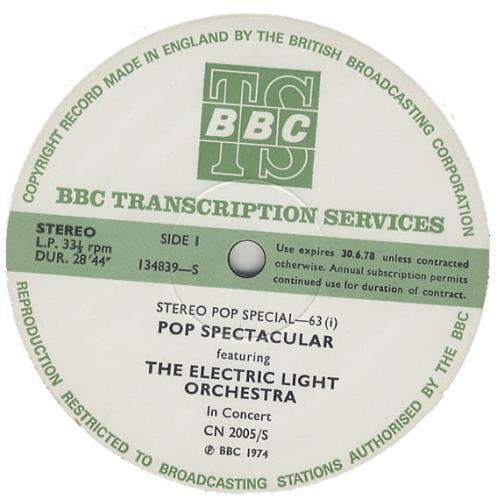 Electric Light Orchestra In Concert - Pop Spectacular vinyl LP album (LP record) UK ELOLPIN230532